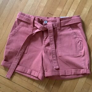 BNWT Style & Co. Rust color Belted Women's Shorts